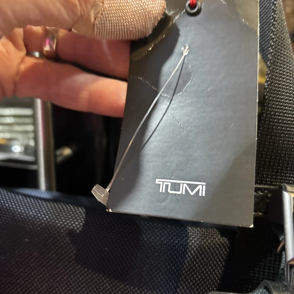 Tumi Gen4 Navy Blue FTX Nylon-Leather Trim expandable Travel Satchel NEW $475 - Image 3 of 4