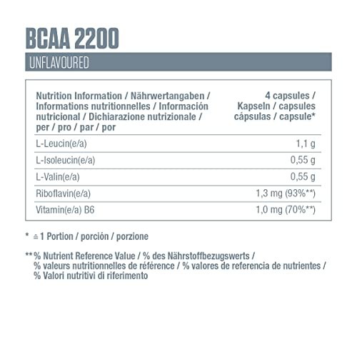 DYMATIZE BCAA 2200 Kapseln Essentielle Aminosäuren L-Leucin L-Valin 400 Stück - Bild 5 von 5
