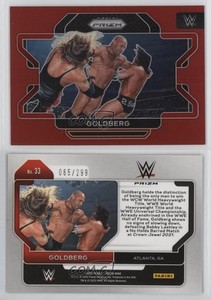 2022 Panini Prizm WWE Red Prizm /299 Goldberg #33