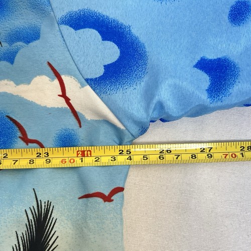 Camisa Hawaiana LEELA Para Hombre Bolsillo Frontal Informal Abotonada Azul Estampado Completo Usada en Excelente Condición - Imagen 4 de 6