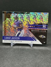 2018 Panini LAMAR JACKSON Unparalleled #209 Flight Prizm Rookie Ravens RC