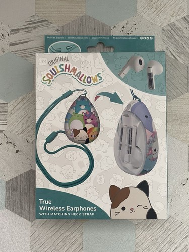 Écouteurs intra-auriculaires originaux Squishmallows True Wireless avec étui à sangle de cou - Neuf - Photo 5/12