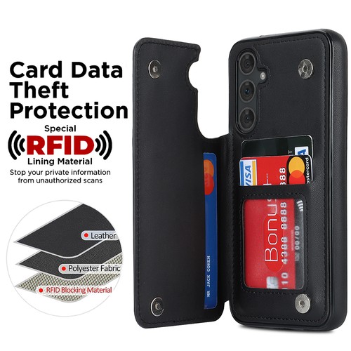 FR Samsung A56 A36 A16 A26 A55 A35 A25 A15 Flip Ständer PU Leder Kartenfächer Hülle - Bild 13 von 71