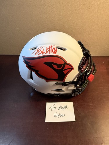 JJ Watt AutographedArizona Cardinals Lunar Mini Helmet JSA - WITH VISOR 🔥 RARE