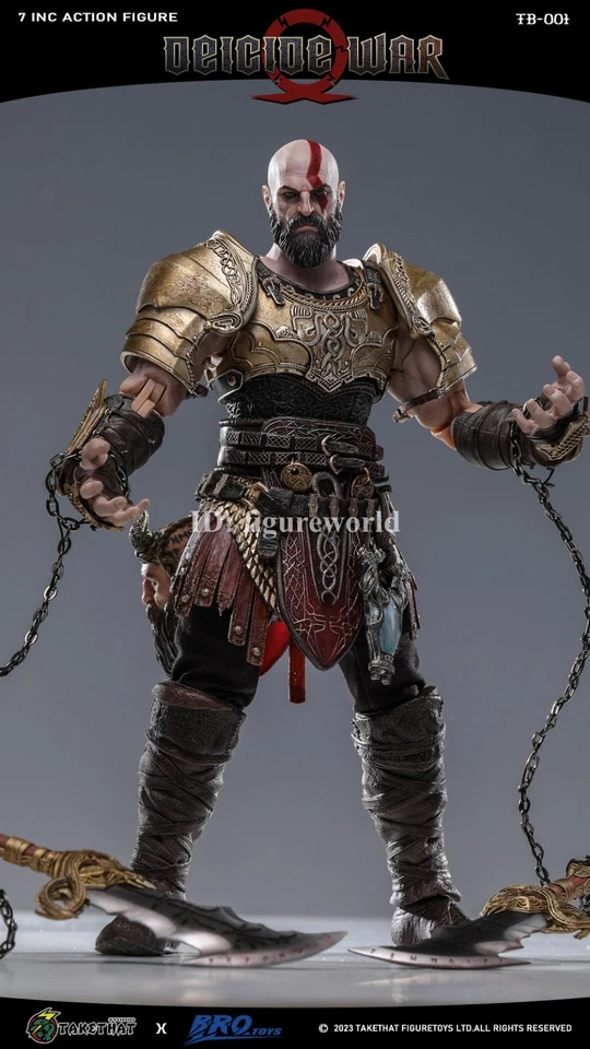 Pre-order TAKETHAT TB001 1/12 The God Kratos Ghost of War 7" Male Action Figure - Image 4 of 4