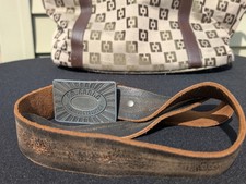 VTG American Eagle BROWN LEATHER CASUAL UNISEX BELT Sz 30