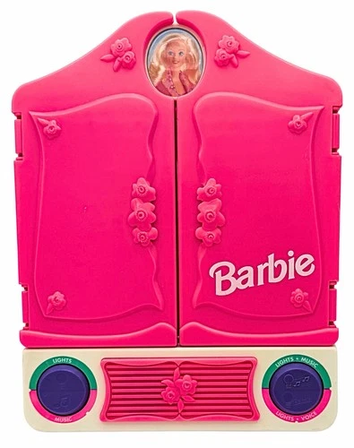 1996 Barbie Talking Mirror Vanity BE-165 KidDesigns Lights Music Vintage Works!