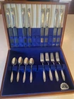 International Sterling Silver PRELUDE Flatware Service Set with wooden box