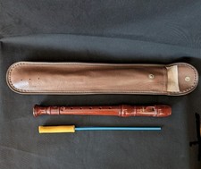 Vintage Schreiber Wooden Recorder Made In Germany 12  with Case