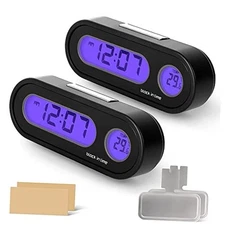  Digital Display of Vehicle Temperature and time, LCD Backlight, Dual 