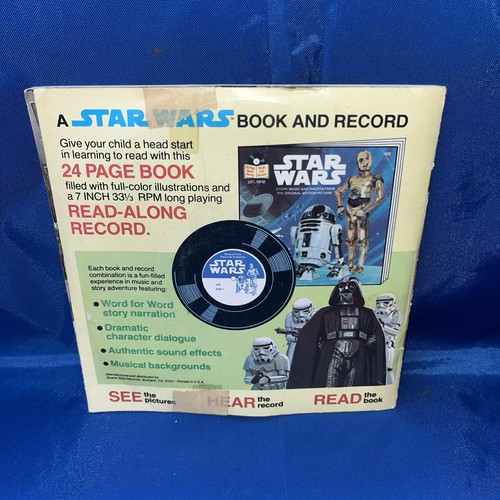 45 RPM Book and Record Star Wars The Empire Strikes Back VG - Foto 2 di 5