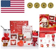 Luxury Valentine  s Spa Gift Set for Her   10-Piece Romantic Self-Care Box wit...