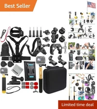 Waterproof Action Camera Kit: Adjustable Mounts for GoPro & Insta 360 Users