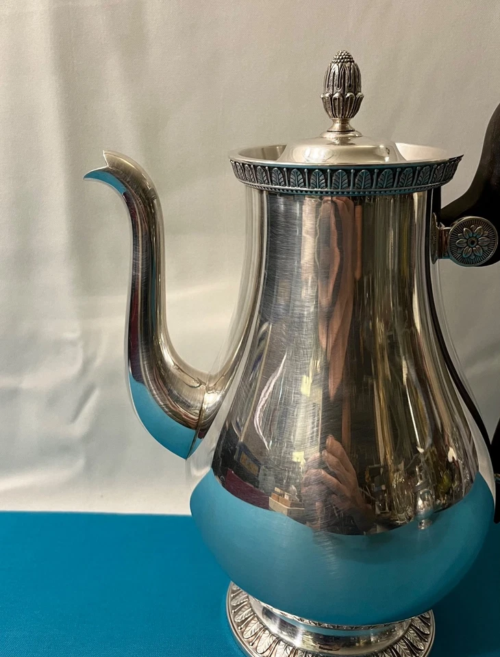 Cafetière CHRISTOFLE modèle MALMAISON métal argenté EMPIRE 25 cm café thé - Photo 3/4