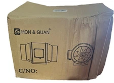 Hon & Guan 4” Round Duct HF-100P , 110~120V/60Hz Mixed Flow In Line Duct  Fan