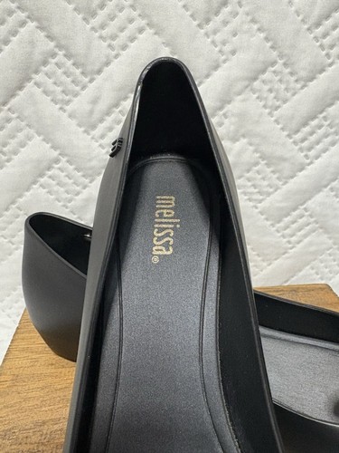 Melissa Ultragirl Sweet X Jelly Ballet Flats Black Tortoiseshell Bow Women’s 8 - Picture 6 of 20