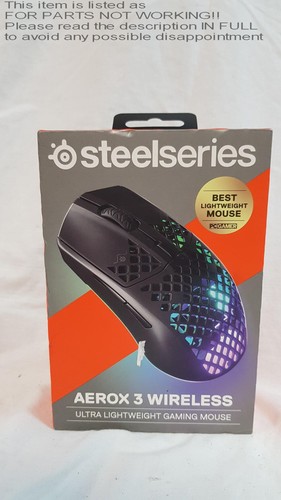 CUSTOMER RETURN! Steelseries aerox 3 Rechargeable Wireless Bluetooth Gaming Mous - Afbeelding 16 van 18