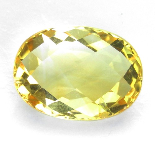 6.62Cts Amazing Natural Yellow Color Citrine Fancy Oval Checker Cut Loose Gem - Picture 3 of 6