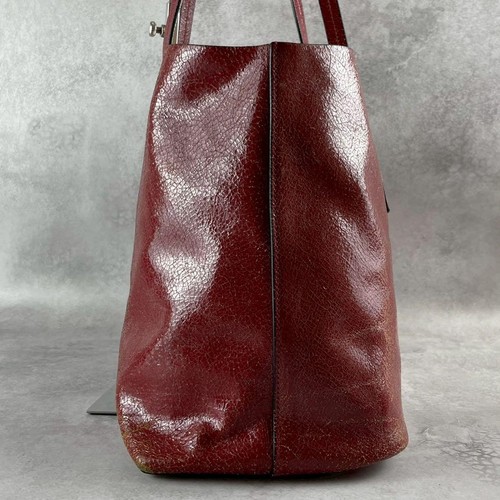 Miu Miu Archive red leather tote shoulder bag reversible red suede Excellent+ - Picture 6 of 11