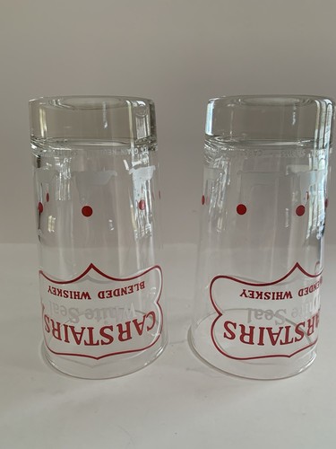 Carstairs White Seal Blended Whiskey Bar Glasses Set Of 2 Highball vintage - Picture 11 of 14