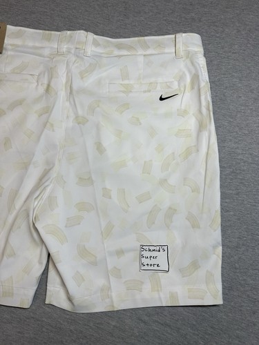Nike Tour 8" pantaloncino golf stampa chino uomo taglia 38 bianco rake FD5725-100 nuovo con etichette $85 - Foto 10 di 12