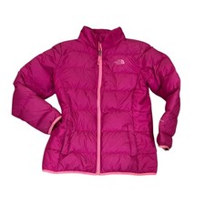 North Face Andes Puffer Jacket Girls XL 18 Pink Goose Down PLAY READY