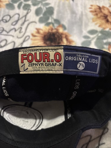 PSU Penn State Blue Wool Made Korea Zephyr Graf-X Hat Fitted EUC - Picture 5 of 5