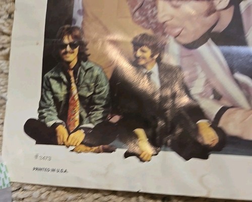 Vintage 1976 Dargis Associates The Beatles 35 x 23 Poster Creases Rips - Picture 8 of 8