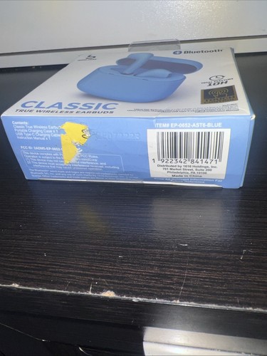 Bass Jaxx Blue Bluetooth Classic True Wireless Earbuds With Touch Control New!! - Picture 4 of 4
