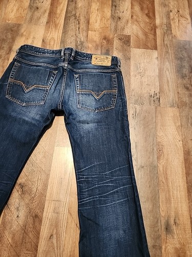 Vtg Y2K Diesel Jeans Zatiny 0073N 33x30 Button Fly Distressed Dark Wash NICE!!! - Picture 5 of 24