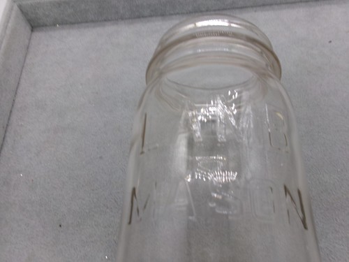 Vintage Lamb Pint Mason Jar Quart Zinc Lid Error in Spelling of Porcelain - Picture 7 of 13