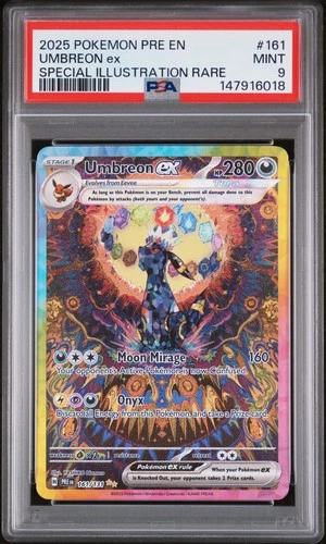2025 POKEMON PRE EN-PRISMATIC EVOLUTIONS #161 UMBREON EX PSA 9