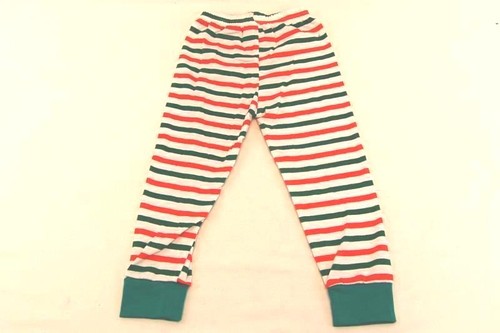 Kids Christmas Pajamas Set Size 4 Unisex Reindeer Top & Striped Pants - Picture 4 of 5