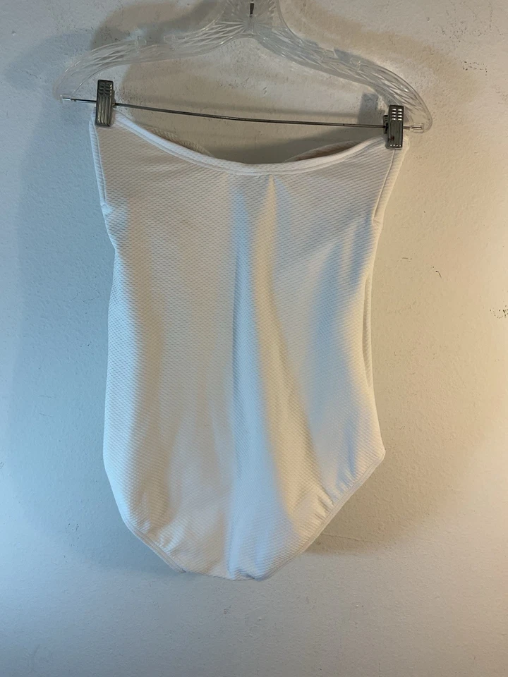 Traje de baño JETS Jessika Allen de una pieza para damas 14 blanco con cordones moderno minimalista Foto 3 de 4