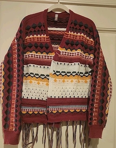NoraCora Cardigan Sweater Multicolor Rainbow Womens Size Large - Picture 2 of 7