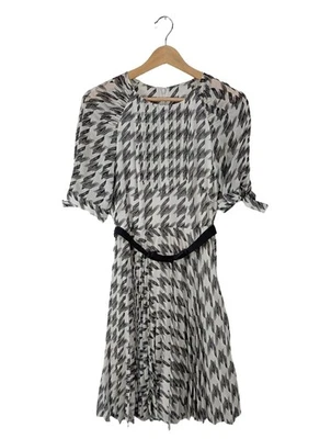 KAREN MILLEN Robe à manches courtes Dames Robe T EU 38 gris clair-blanc - Photo 1/4