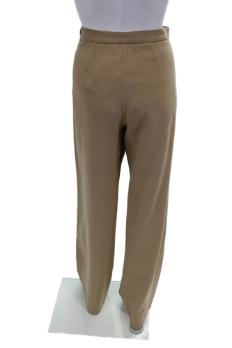Agnona Womens High Rise Wide Leg Dress Pant Trousers Sand Beige Wool Size EUR 42 - Picture 3 of 13
