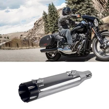 SHARKROAD 4.0''Chrome Slip on for Harley Sport Glide 2018-up, Chrome