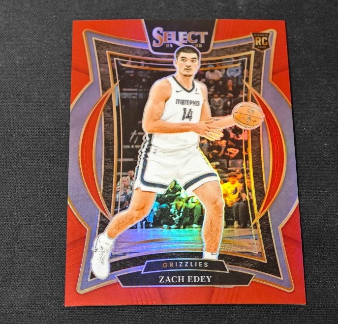 Zach Edey 2024-25 Panini Select Concourse Red Prizm 177/199 RC #98