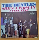Beatles I Feel Fine/She's A Woman Original Capitol 45 and Sleeve