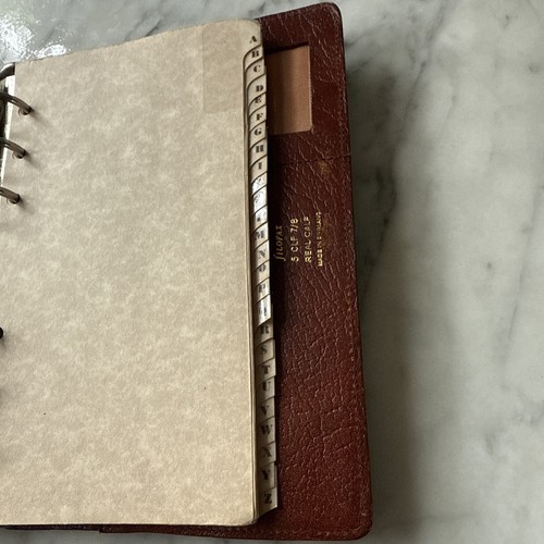 Filofax Personal planner 5 clf 7/8 vintage Real Calf Made in England Brown - Picture 7 of 12