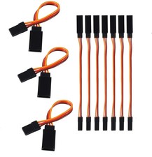 10PCS 3-Pin Servo Extension Cable Cord 10cm/4'' 3.93 inch Female to Male 10cm
