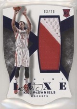 2014 Panini Luxe Memorabilia Die-Cuts Prime Blue /20 KJ McDaniels #77 Rookie RC