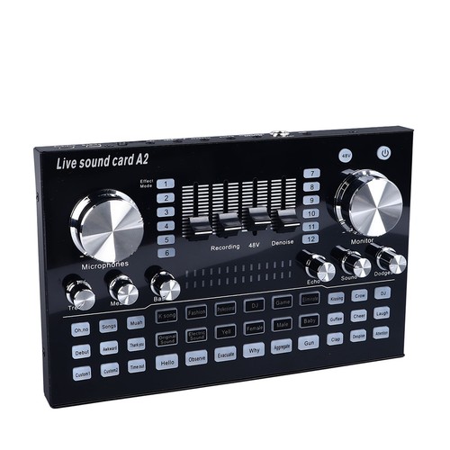 Live-Soundkarte Audio Mixer PC Handy Universal Für Streaming Aufnahme 48V FOY - Afbeelding 18 van 24