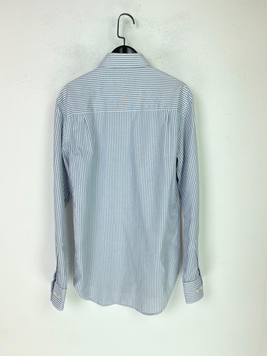 Skopes Grey White Striped Formal Shirt Button Down Collar Long Sleeve S UK math - Picture 7 of 12