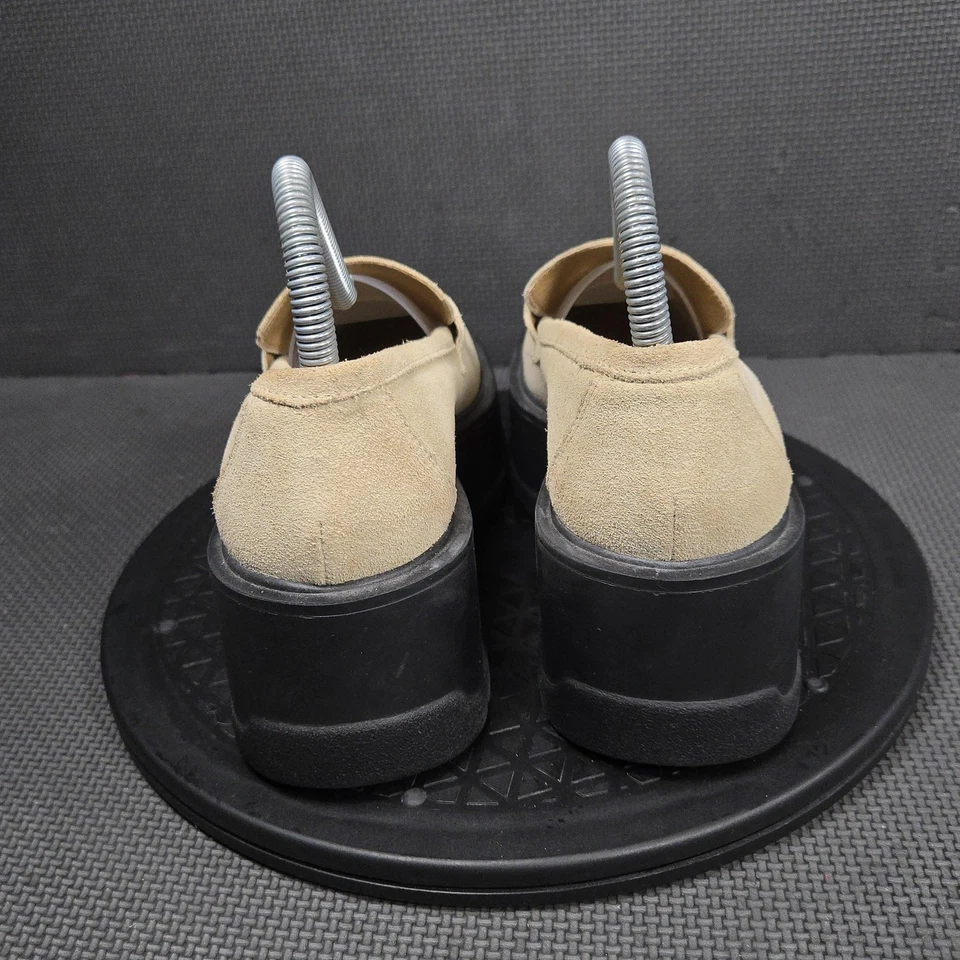 Mocassim plataforma Free People feminino tamanho 6 bege camurça sola robusta 3903810 - Imagem 4 de 4