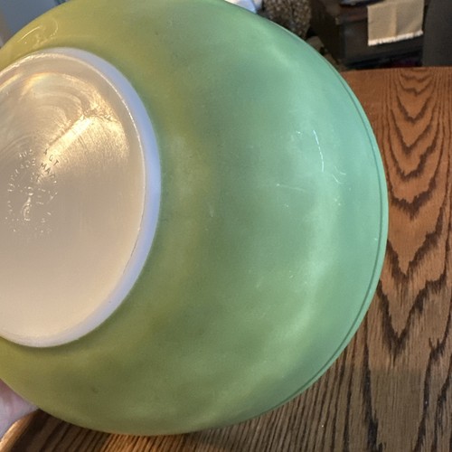 Vintage PYREX Green Mixing Nesting Bowl #404, 4QT - Picture 8 of 12