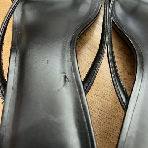 A New Day Black Women’s open toe Slip on Low Heels Black Size 10 preowned - Picture 3 of 5