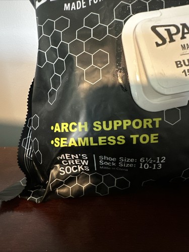 Spalding Konvolut Brick 15 Paar Socken, Größe 10-13, Crew Socken, schwarz - Bild 2 von 3