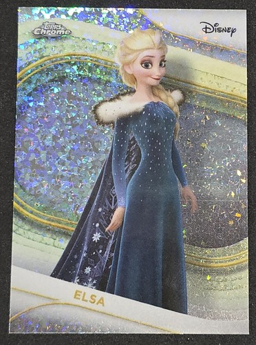 2025 Topps Chrome Disney Elsa #111 Frozen Mini Diamond 